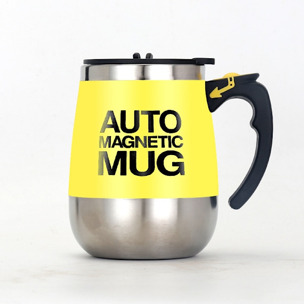 Wekity Självrörande Mugg Automatisk Självblandande Rostfritt Stål Mugg för Kaffe/Te/Varm Choklad/Mjölk för Kontor/Resor/Hem -400ml Den bästa presenten