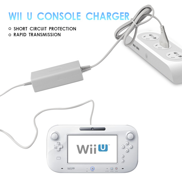 Laddare för Wii U Gamepad, AC-strömadapterladdare för Nintendo Wii U Gamepad Fjärrkontroll