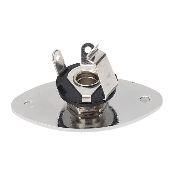 Gitar Jack Oval Form Metall Universal 1/4 Tommers Jack Socket Plate for Tele Style Gitarer