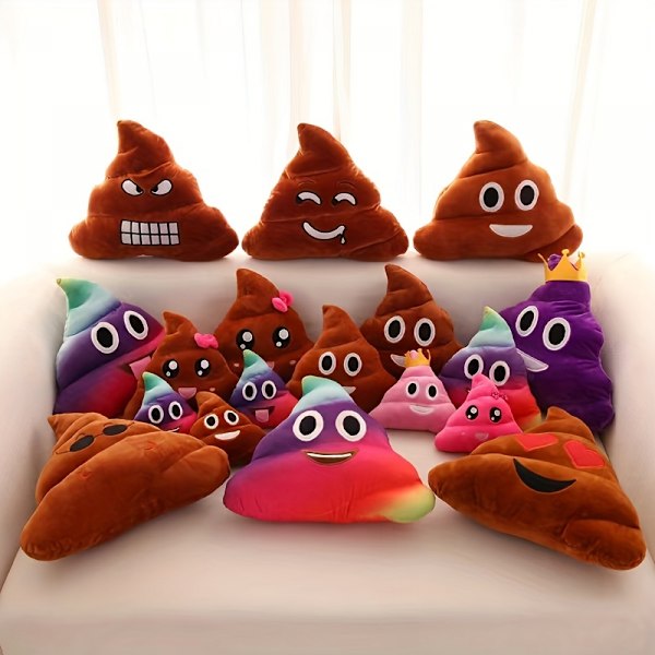 Nya kreativa toalettplyschleksaker med roliga uttryck, roliga toalettuttryck, kuddar, kontorskuddar, presentkuddar Smile