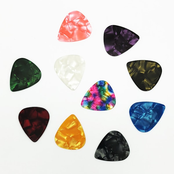 Gitarr Capo Plektrum Set Plast Rostfritt Stål Fjäder Gitarr Tillbehör med 10 st Plektrum för Utbyte