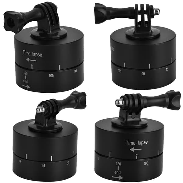 360° 120 minutter panorering roterende stativ Time Lapse stabilisator stativadapter til kameraer Gopro