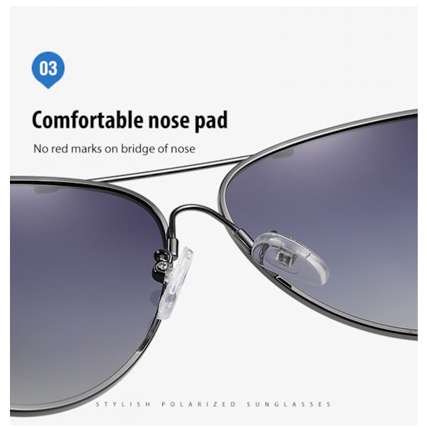 Polariserade Aviator Solglasögon för Kvinnor Män, med 100% UV-skydd Bruna Gradient Linser och Lätt Metallram