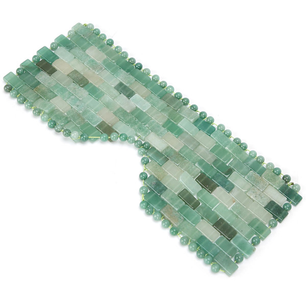 Ögonmask ansiktsmassager Naturlig Jade Sten Släcker Trötthet Minskar Sömn Avkoppling Vård Verktyg Aventurin