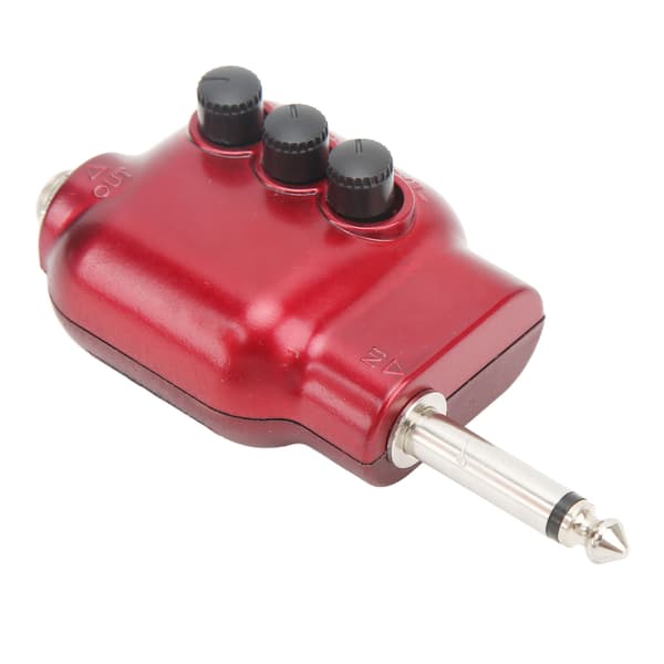 Gitar Pre-forsterker Mini Preamp 6,35 mm Plugg for Akustiske Gitarer Instrument Tilbehør Rød