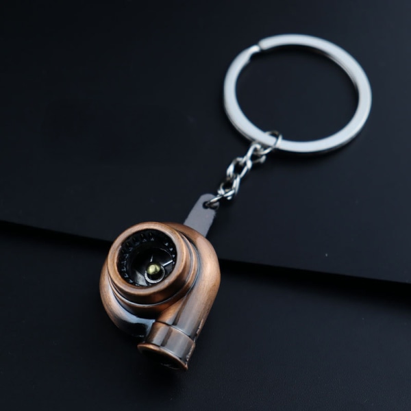Nøkkelring Bildeler Bilgave Nøkkelring Ring Bilmodifisering Turboladet Nøkkelring Metall Turbo Nøkkelring Anheng（farge： Rød Bronse