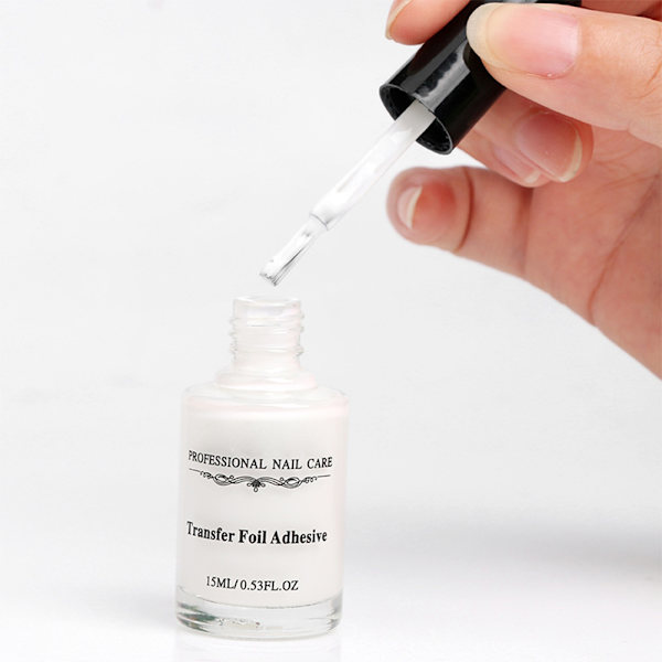 15ml Kynsilakkakuvioiden Valkoinen Tähti Liimafoliot UV-Geelilakka Siirtotarra Liima