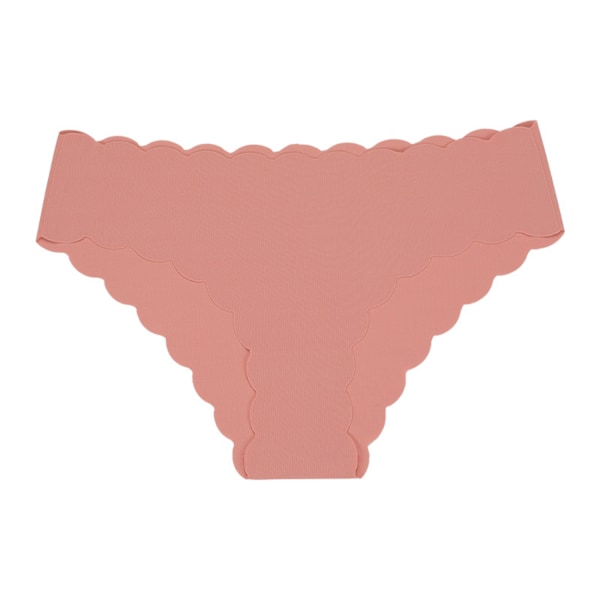 Dam 3-pack sömlösa trosor i is-silke, mid-rise, osynliga underkläder, karamell, XL