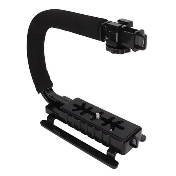 PULUZ U C-formad videostabiliserande handgrepp ABS-svamp svart handhållen fotografering Accoessory för mikrofilmer