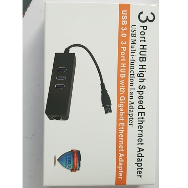 USB3.0 til RJ45 Gigabit nettverkskort 1000m Gigabit nettverkskort med hub3.0 Gigabit nettverkskort hub-fri stasjon