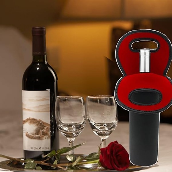 Isolerad vinväska för 750 ml flaskor, mångsidig väska för vin, öl och vatten | Perfekt för restauranger och resor red