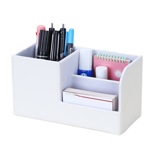 Office Multi-functional Leather Desk Organiser