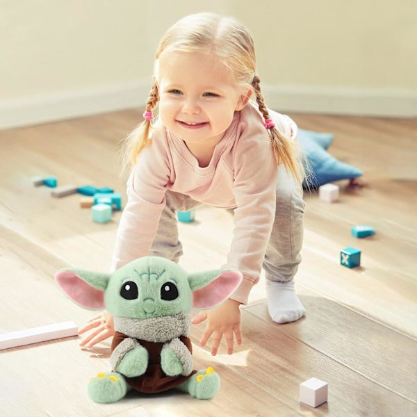 Baby Yoda Plyschleksaker Stoppade Baby Yoda Plysch Söta Yoda Dockor för Barn Stoppade Djur Reseleksaker för Barn (10 tum)
