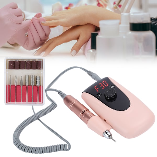 Sähköinen kynsiviila Portable Professional Nail Art Drill Manikyyri Pedikyyri Kone EU-pistoke