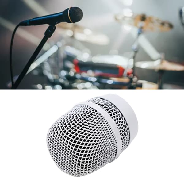 Kulehode Mesh Mikrofon Grille Erstatning Mikrofon Kulehode Mesh Grille for Baier BBS 666 Hvit