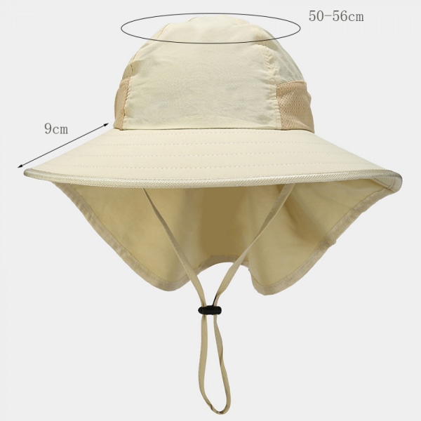 AVEKI UPF 50+ Pojksolhatt med nackskydd Sommar Strandhatt Barn Safarihatt, Rosa