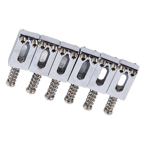 6 st Elektrisk Gitarr Stall Sadel Standard Zinklegering Gitarr Tremolo Stall Rull Sadel för Utbyte Silver