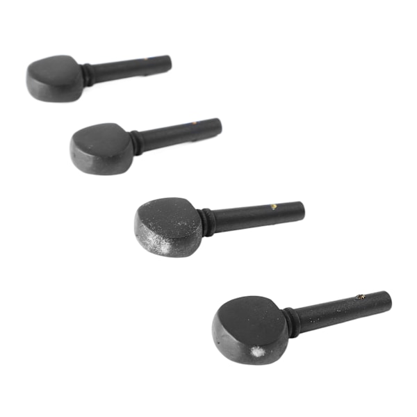 4 stk. Violin Tuning Peg Bærbar Fint Udseende Træ Violin Peg Udskiftning Sort M00591