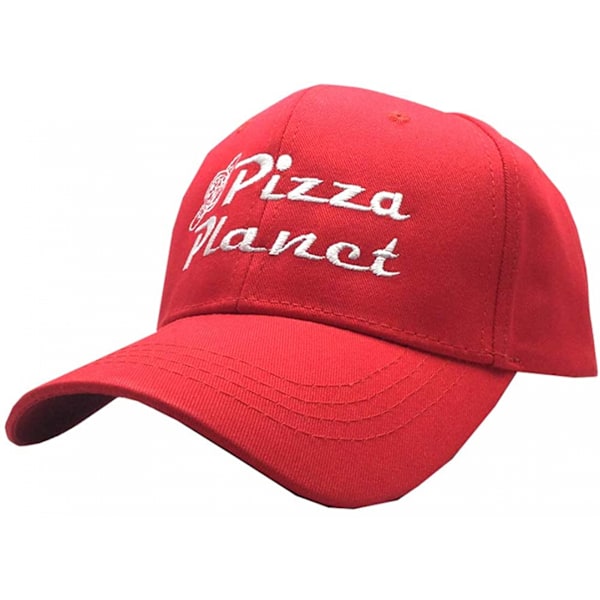 AVEKI Pizza Planet keps Baseball keps Broderi Pappa keps Justerbar Bomull Vuxen Sport keps Unisex, Röd-1