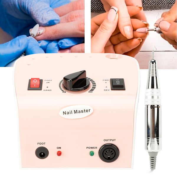 Elektrisk nagelborrmaskin penna manikyr nagelpolering gravyrmaskin nagelkonstverktyg rosa