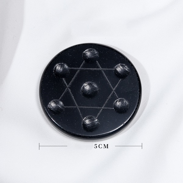 1 set naturlig obsidian 5 cm sju stjärnor array kristallkvarts boll reiki yoga meditation prydnader chakran stenar helande stenar