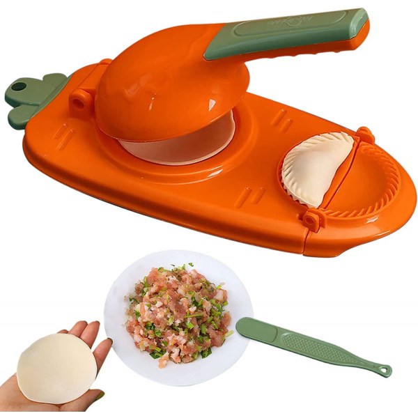2023 Dumpling Skin Artifact DIY Dumpling Maker - 【Ny version】 2 i 1 Dumpling Maker, multifunktion DIY Manuell Dumpling Press (röd)