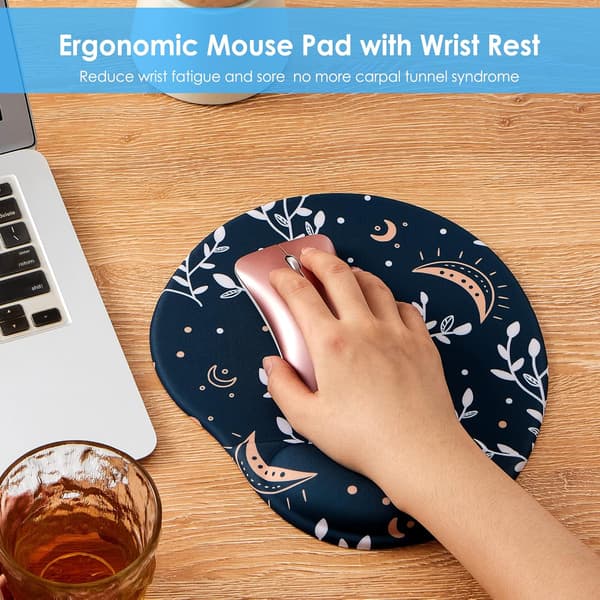 Ergonomisk Musematte med Håndleddstøtte, Søt Musematte med Håndleddstøtte, Komfortabel Musematte for Hjemmekontor, Spill og Arbeid med Datamaskin