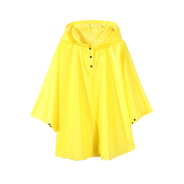 Børns Regn Poncho Hætte Jakke Regnfrakke, Gul, M