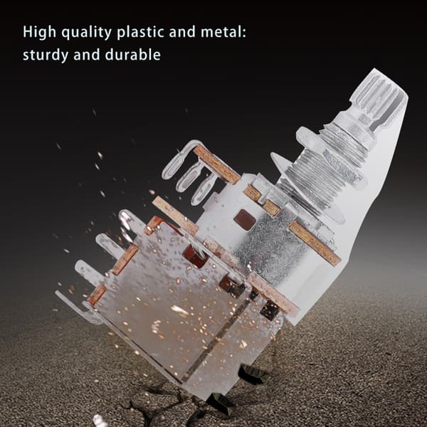 2 stk A25K Volum- og tonekontrollpotter 18mm delt skaft Potentiometer Gitardeler