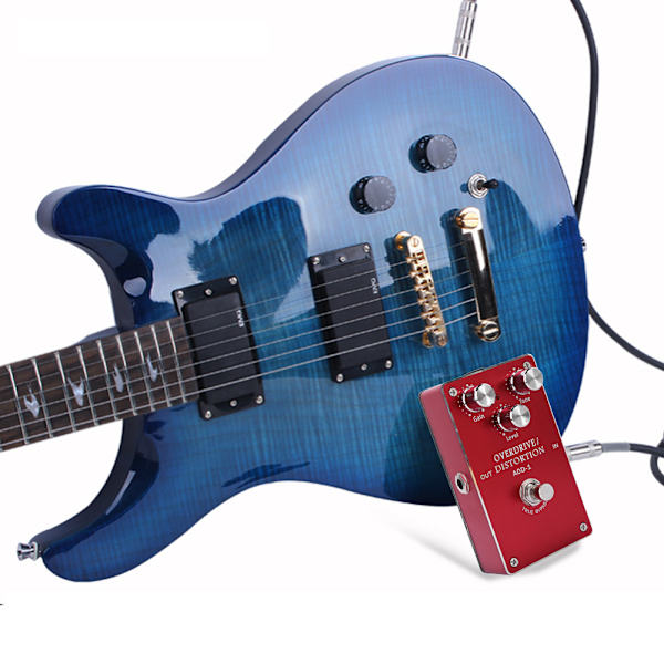 Mini Space Portable Overdrive Distortion Tone Elektrisk Pedal Gitarr Effektor Pedaler