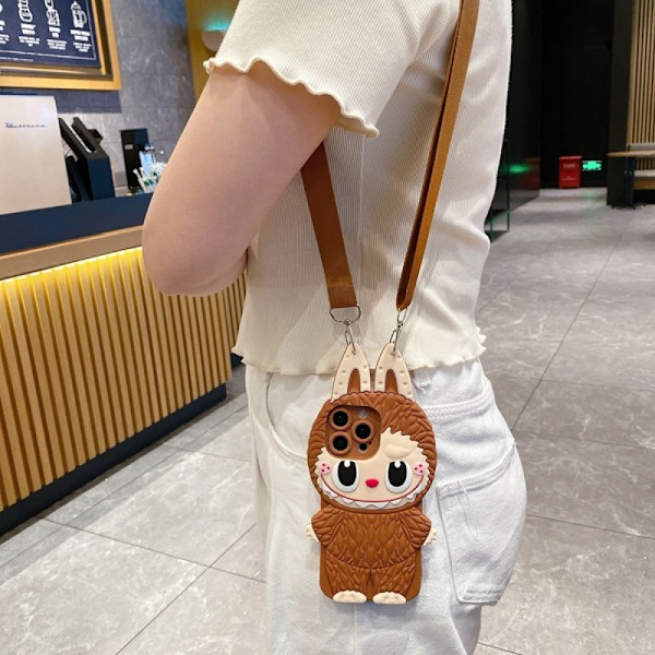 labubv Olkalaukku Puhelinkuori Setti: 3D-hahmosuunnittelu Lanyardilla, Yhteensopiva Useiden Puhelinmallien Kanssa Phone case + lanyard S21FE