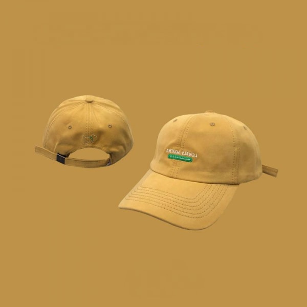 Dotpet Brev Broderad Hatt Justerbar Baseballkeps (Gul)