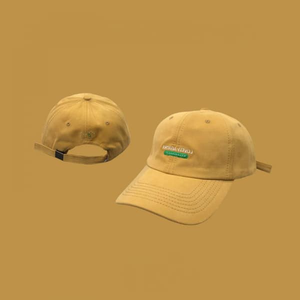 Dotpet Brevbrodert Hat Justerbar Baseball Cap (Gul)