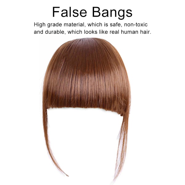 Flickor Falska Lugg Hår Extensions Lugg Spårlös Clip On Syntetisk Blunt Lugg Hårbit