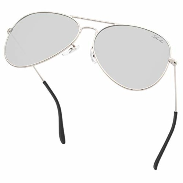 Klassinen Polarisoivat Aviator-Aurinkolasit UV-Peilipinnoitetut Linssit Metalli Retro Varjot