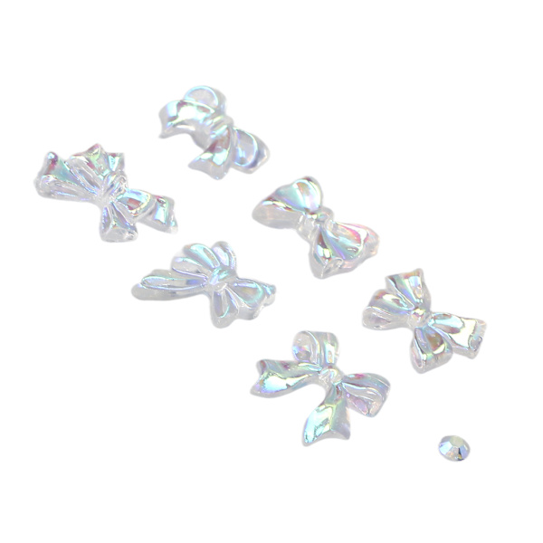 Harpiks 3D Neglekunst Faux Krystal Negle Charms DIY Søde Bowknot Faux Rhinestones Charms til Manicure Smykker