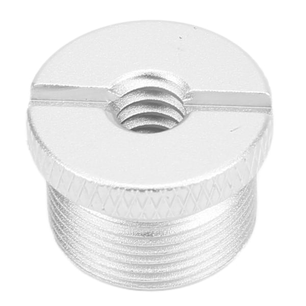 1/4 tum hon till 5/8 tum hane gängadapter Aluminiumlegering MikrofonskruvadapterSilver F18B