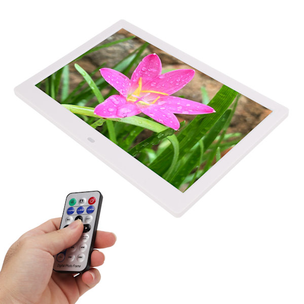 Digital Fotoram 12 tum Elektroniskt Fotoalbum HD MP3 MPEG4 Bildspelare med Smart Fjärrkontroll EU-kontakt 110‑240V
