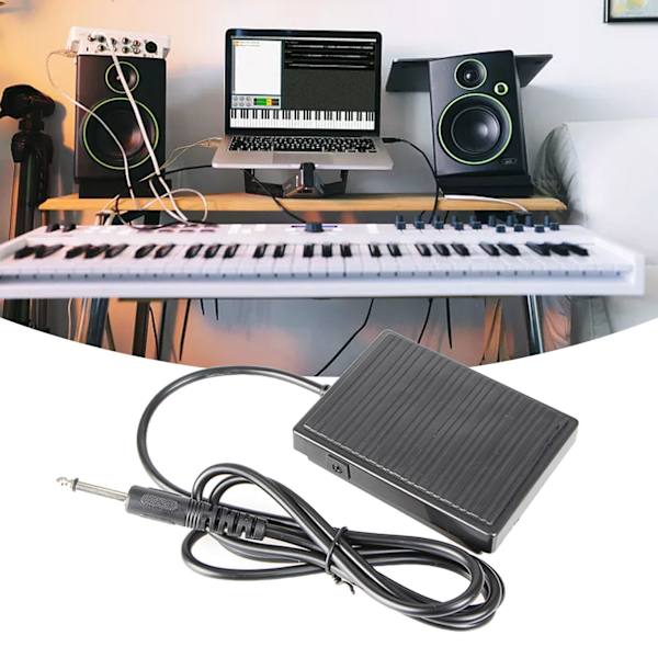 Universal Sustain Damper Pedal Skridsikker Gummimåtte Elektronisk Fodpedal til Klaver Keyboard