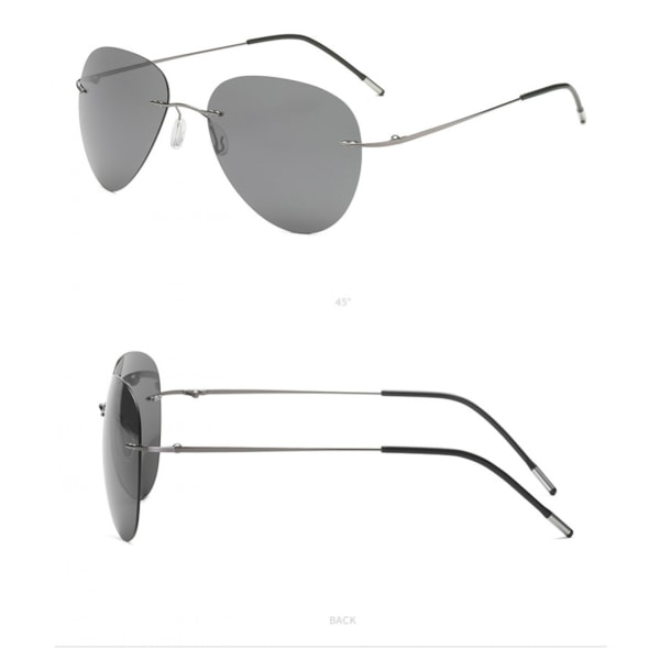 Solglasögon Ultralätt ramlösa hopfällbara Titanium Light Solglasögon Padda spegel för män körspegel polariserade solglasögon