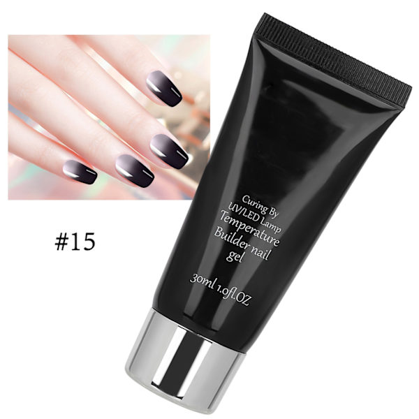 Kynsilakkatemperatuurin muutos Ammattimainen UV-geeli Nopea kynsien pidennyksen geeli 30ml (Tyyppi 15)