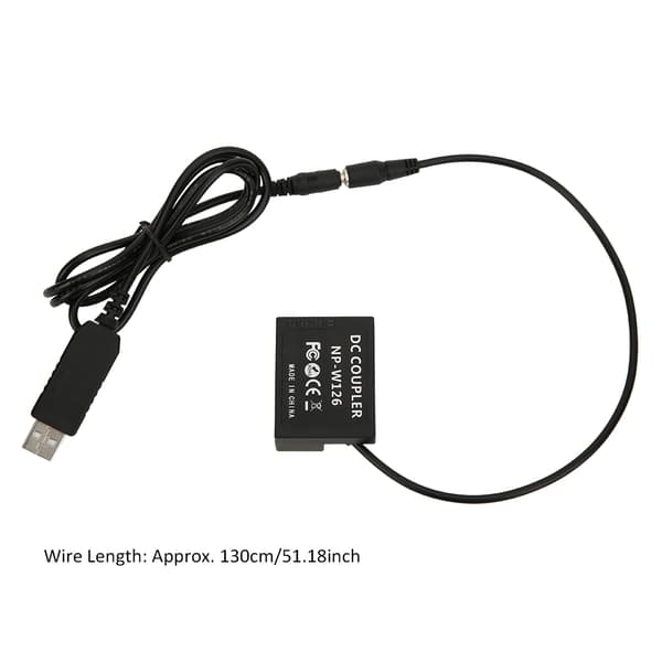 USB-interface til NP-W126 fuld dekoding dummy batteriadapter til Fuji X-T1 X-T2 X-T3 X-T10 X-T20 X-T30 X-Pro1 X-Pro2 X-Pro3