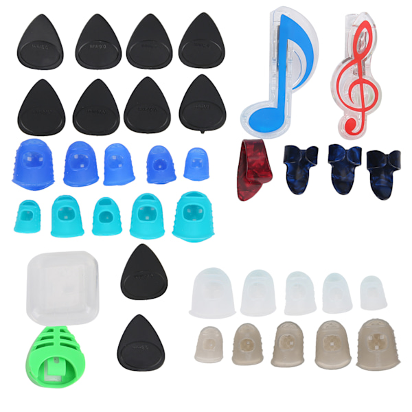Gitarrfingerskydd Set Tumgrepp Musik Sida Klipp Instrument Tillbehör för Bas BanjoM02227