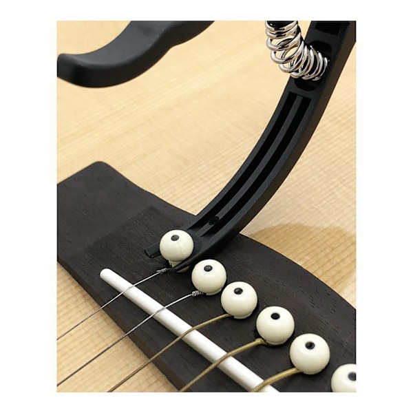 Gitarr Capo Plektrum Set Plast Rostfritt Stål Fjäder Gitarr Tillbehör med 10 st Plektrum för Utbyte