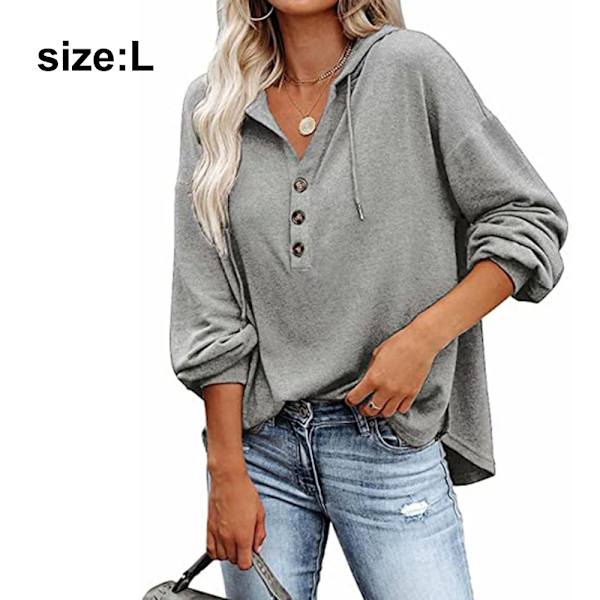 Hoodie Tie Dye Sweatshirt Button Up Pullover L