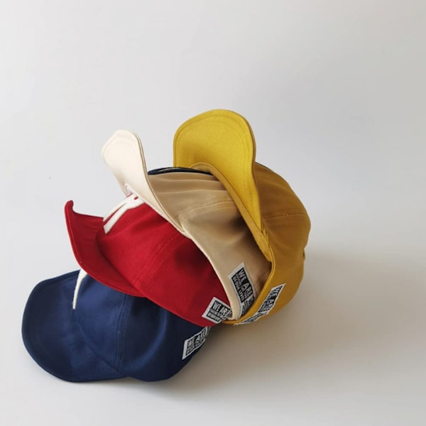 Barne Baseball Solbeskyttelse Hat Bonnet Bomull Gutter og Jenter Justerbare Hatter Vår Sommer Vinter Cap---2-6 År||Hat2-cyan