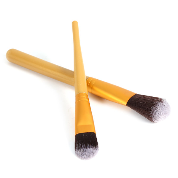 7 stk. Makeupbørste Sæt Pudder Foundation Blush Blending Contour Ansigtsværktøjer (7 stk. Guld Børster)