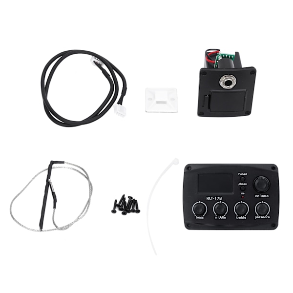 Gitarr pickup LCD-display tuner set kit instrument tillbehör ersättning för folk ClassicKLT-17B