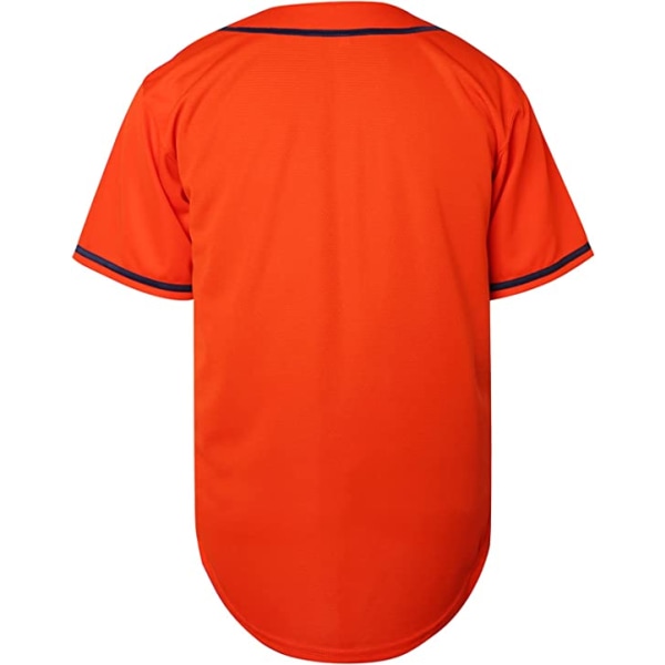 Ensfarvet Hip Hop Baseball Uniforms Knap Skjorter Sports Uniforms Mænds Kvinders Trøjer rød —XL