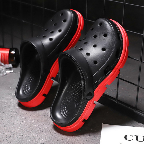 Unisex Have Clogs Sko Kvinder Mænd Sommer Slide On Sandaler-Sort(40/41 EU)
